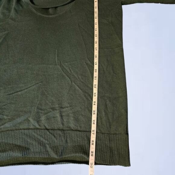 Theory Dark Green Cowl Neck Wool Sweater - Size Large‎ - Picture 5 of 7